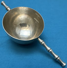 Silverplated Rollover Bottoms Up Jigger 1 Or 2 Oz  Bamboo Style Handle Portugal