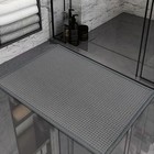 Bathroom Rugs Chenille Rubber Non-slip Backed Bath Rugs Soft 16x24in Dark Grey