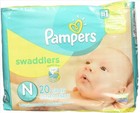 Pampers Swaddlers Newborn Diapers  1 Packs Of 20 unisex