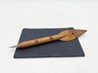 Vintage Native American Indian Souvenir Fountain Pen Wood Carved Desk Pen
