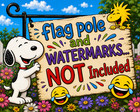 New Double Sided 12x18 Snoopy Joe Cool Fall Garden Flag Custom Design