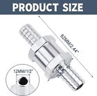 4 Pcs 12mm 1 2  Fuel Non-return One Way Check Valve Petrol Diesel Oil Aluminum