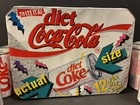 Rare Vhtf Vintage 1994 Diet Coke Mini Case   12 Aluminum Cans Great 90s Graphics