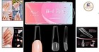 Half Matte 240pcs Coffin Nails Kit  Xxl Super Long Tips For Creative Nail Art