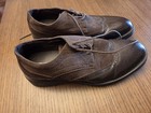 Alpine Swiss Men s Brogue Oxford Dress Shoes Brown black Suede Lace-up 9 5