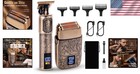Professional Foil Shaver And Beard Trimmer Kit For Men - Rechargeable   Portable