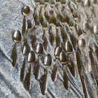 39 Pcs Oneida Reyna Stainless Steel Spoons Forks Knives - Euc Hammered Handle