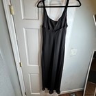 Hampton Nites Black Maxi Dress Sheer Overlay Party Cocktail Evening Classic