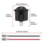 Dweii 10 Pack Round Rocker Switch 12v On Off 12 Volt Dc Circle Toggle Black