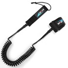Supcost 10 Ft Surf Board Leash  7mm Thick Urethane Coiled Paddle 7 0mm  Black