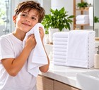 Hand Towels Pack Of 10 100  Cotton Towel Soft White Spa Towel In 16x28 Inches 