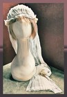 Antique 1920s Style Ivory Juliet Cap Bridal Veil Boudoir Cap Wedding Headpiece
