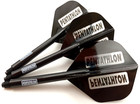 Black Pentathlon No2 Dart Flights Strong 100 Mic   Stems Med Or Tweenie 20 Sets