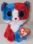 Ty Beanie Boos - Firecracker The Patriotic Cat 6   claire s Exclusive  New Mwmt