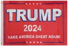 Trump 2024 Make America Great Again  Red Double Sided 2 x3  Rough Tex 68d Flag