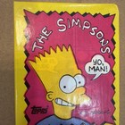 1990 Topps The Simpsons Sealed Pack With Bartman Rookie Sticker Showing On Top