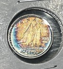 1943 Canada 10 Cents Silver Coin - Nicely Toned Unc