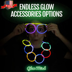 100 Ultra Bright Glow Sticks Bulk - Halloween Glow In The Dark Party Supplies Pa