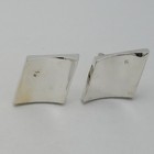 To-02 Sterling Silver Men s Modernist Curvy Business Cufflinks Cuff Links Mexico