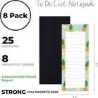 8-pack Magnetic Notepads     Grocery  To-do  Memo Lists W  Fruit Design  25 Sheets