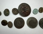 Lot 12 Antique Brass Metal Buttons Fleur De Lis Zodiac Astrology Tree Of Life