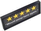 Would Poop Here Again 5 Stars Funny Bathroom Sign Home Wall Decor Print Plaque