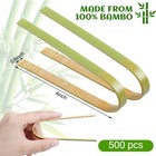 Thyle 500 Pieces Mini Bamboo Tongs 4 Inches Disposable Tongs Bulk Long Bamboo