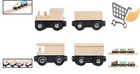 4 Unpainted Wooden Train Cars Compatible With Thomas Brio Chuggington For Kids