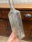 Dr  Wards Medical Company Antique Glass Medicine Bottle Bubbles Embossed 9 Inch