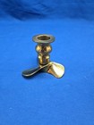 Vintage Solid Brass Boat Propeller Prop Candlestick Candle Holder 