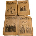Vintage Lot Of 4 Original Harper s Bazar 1872 Antique Magazine Newspaper Fashion