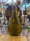 Vintage Golden Rod Yellow amber Museum Editions 7 75  Clevenger Embossed Bottle