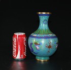 Early 20th Vintage Chinese Enamel Cloisonne Vase  22cm  884a2