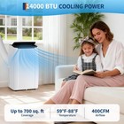14000 Btu Portable Air Conditioner 5-in-1 Floor Ac Unit Dehumidifier Sleep Timer