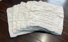 Lot Of 6 Infant Prefold Cloth Diapers 100  Cotton For 7-15 Lbs