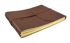 Large Genuine Leather Photo Album With Gift Box 13 25 X 10 Inches  Dark Brown