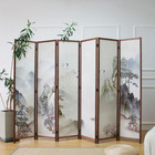 6 Panel Room Divider Screen double Faced Room Divider Folding Wall Divider For R