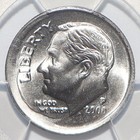 2000 P Roosevelt Dime Error Double Struck Broadstruck Pcgs Ms66
