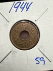 Israel Palestine British Mandate 5 Mils 1944 Bronze Coin