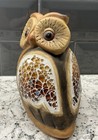Vintage Ceramic Owl W mosaic Glass Wings