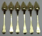 Set Of Six French Silver-gilt Tea Or Coffee Spoons By Fran  ois Josan  108 Grams