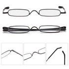 Classic Rimless Compact Reading Glasses Readers Travel Slim Design With Case