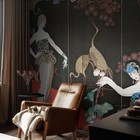 Modern Feature Wall Easy Install Wallpaper Art Deco Figures And Nature