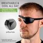 Black Leather Eye Patch  Concave 3d Design For Adults  Adjustable Strap