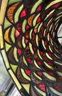 Quoizel Leaded Stained Glass Lamp Shade Vintage - Tiffany Style Art Deco Rare