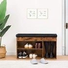  Shoe Bench Boot Organizer  Storage Bench With Flip-open Storage Box And 