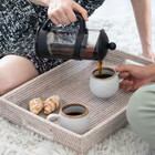 Ovente 3-cup Black French Press Cafetire Coffee And Tea Maker With Glass   Scoop