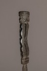 Fine Oceanic Polynesian  Papua New Guinea Massim Carved Lime Spatula With Figure