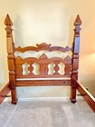 Southern Folk Art Cherry Four Poster Bed Gothic Moon Cloud Motif  75 t X 57 75 w