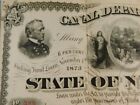 Antique 1873 State Of New York 18 Year Canal November Sinking Fund Loan
